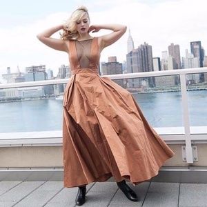 Vaute Couture Brown Maxi Dress